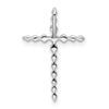14k White Gold 1/6 carat Lab Grown Diamond VS/SI+ G+ Complete Cross Chain Slide Pendant