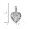 14k White Gold 3/8 carat Lab Grown Diamond VS/SI+ G+ Complete Framed Heart Pendant