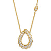 14k 3/4 carat Lab Grown Diamond VS/SI+ G+ Complete 18 inch Fashion Teardrop Necklace