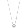 14k White Gold 3/4 carat Lab Grown Diamond VS/SI+ G+ Complete 18 inch Fashion Heart and Circle Necklace