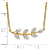 14k 3/8 carat Lab Grown Diamond VS/SI+ G+ Complete Branch with Leaves 18 inch Necklace