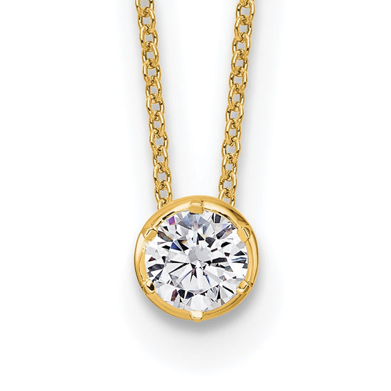 True Origin Lab Grown Diamond Solitaire Slide Necklaces