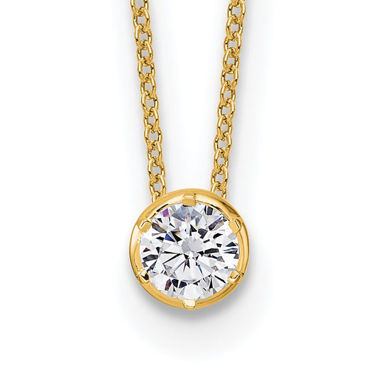 True Origin Lab Grown Diamond Solitaire Slide Necklaces