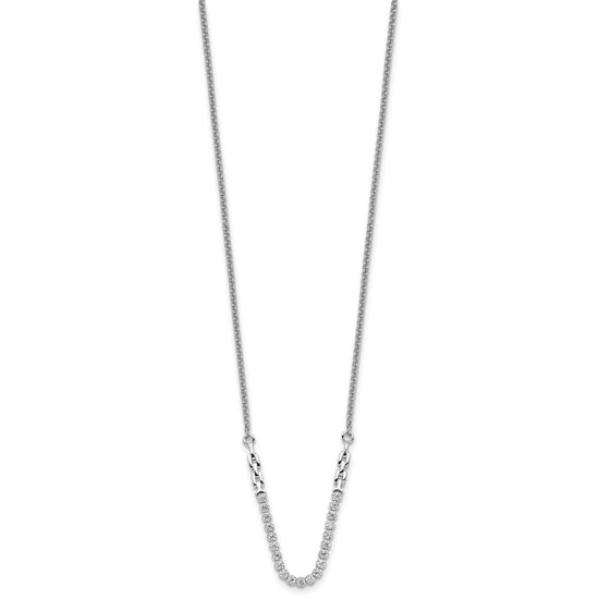14k White Gold 1/2 carat Lab Grown Diamond VS/SI+ G+ Adjustable up to 24 inch Tennis Style Bolo Necklace