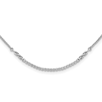 14k White Gold 1/2 carat Lab Grown Diamond VS/SI+ G+ Adjustable up to 24 inch Tennis Style Bolo Necklace
