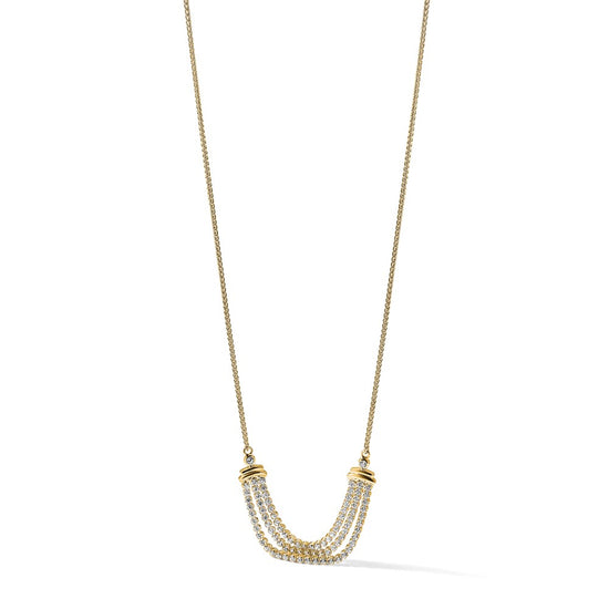 14k White Gold 2 1/6 carat Lab Grown Diamond VS/SI+ G+ Adjustable up to 24 inch Triple Row Tennis Style Bolo Necklace