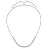 14k White Gold 3 1/3 carat Lab Grown Diamond VS/SI+ G+ Adjustable 13.5 to 24 inch Double Row Tennis Bolo Necklace