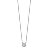 14k White Gold 5/8 carat Lab Grown Diamond VS/SI+ G+ Oval 18 inch Necklace