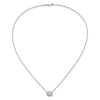 14k White Gold 5/8 carat Lab Grown Diamond VS/SI+ G+ Oval 18 inch Necklace