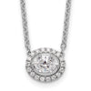 14k White Gold 5/8 carat Lab Grown Diamond VS/SI+ G+ Oval 18 inch Necklace