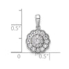 14k White Gold 1/2 carat Lab Grown Diamond VS/SI+ G+ Square Halo Pendant