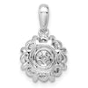 14k White Gold 1/2 carat Lab Grown Diamond VS/SI+ G+ Complete Halo Pendant