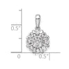 14k White Gold 1/2 carat Lab Grown Diamond VS/SI+ G+ Complete Halo Pendant