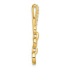 14k 1/8 carat Lab Grown Diamond VS/SI+ G+ Dangle Circle Chain Slide Pendant