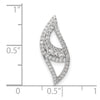 14k White Gold 3/8 carat Lab Grown Diamond VS/SI+ G+ Complete Fashion Chain Slide Pendant