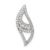 14k White Gold 3/8 carat Lab Grown Diamond VS/SI+ G+ Complete Fashion Chain Slide Pendant