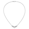 14k White Gold 1/2 carat Lab Grown Diamond VS/SI+ G+ 18 inch Fashion Teardrop Necklace