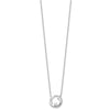 14k White Gold 1/5 carat Lab Grown Diamond VS/SI+ G+ Complete 18 inch Fashion Swirl Circle Design Necklace