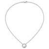 14k White Gold 1/5 carat Lab Grown Diamond VS/SI+ G+ Complete 18 inch Fashion Swirl Circle Design Necklace