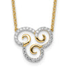 14k 1/4 carat Lab Grown Diamond VS/SI+ G+ Complete Swirls 18 inch Necklace