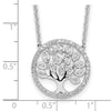 14k White Gold 1/3 carat Lab Grown Diamond VS/SI+ G+ Complete 18 inch Tree of Life Necklace