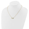 14k 1/6 carat Lab Grown Diamond VS/SI+ G+ Complete and Created Sapphire Fish 18 inch Necklace