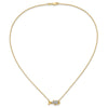 14k 1/6 carat Lab Grown Diamond VS/SI+ G+ Complete and Created Sapphire Fish 18 inch Necklace
