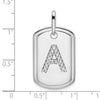 Diamond Initial Dog Tag Charms