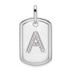 Diamond Initial Dog Tag Charms
