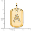 Diamond Initial Dog Tag Charms