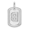 Diamond Initial Dog Tag Charms