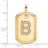 Diamond Initial Dog Tag Charms