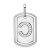 Diamond Initial Dog Tag Charms