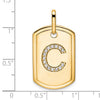 Diamond Initial Dog Tag Charms