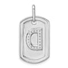 Diamond Initial Dog Tag Charms