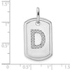 Diamond Initial Dog Tag Charms