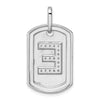 Diamond Initial Dog Tag Charms