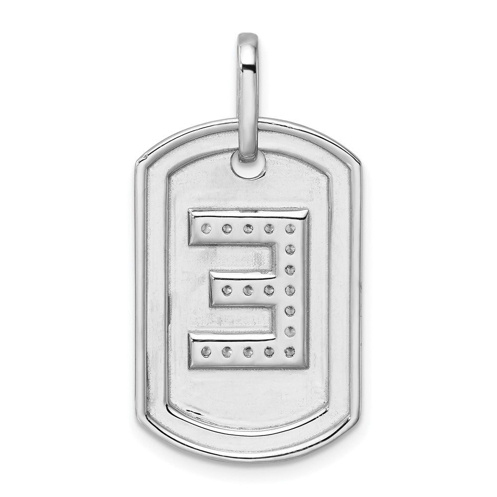 Diamond Initial Dog Tag Charms