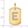 Diamond Initial Dog Tag Charms