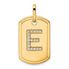 Diamond Initial Dog Tag Charms