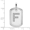 Diamond Initial Dog Tag Charms