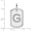 Diamond Initial Dog Tag Charms