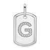 Diamond Initial Dog Tag Charms