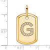 Diamond Initial Dog Tag Charms