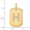 Diamond Initial Dog Tag Charms