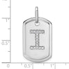 Diamond Initial Dog Tag Charms