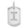 Diamond Initial Dog Tag Charms