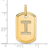 Diamond Initial Dog Tag Charms