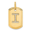 Diamond Initial Dog Tag Charms