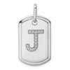 Diamond Initial Dog Tag Charms
